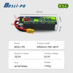 Boslipo P7 Version 5000mAh 95C 6S FPV Battery - Image 3